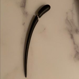 Single earring ebony wood tribal style